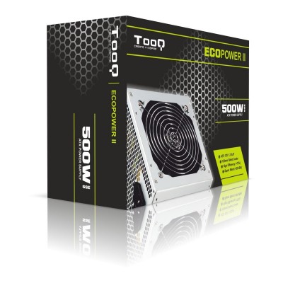 TooQ TQEP-500SSE unidad de fuente de alimentación 500 W 24-pin ATX ATX Plata