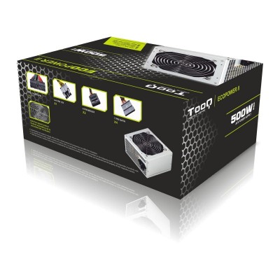 TooQ TQEP-500SSE unidad de fuente de alimentación 500 W 24-pin ATX ATX Plata