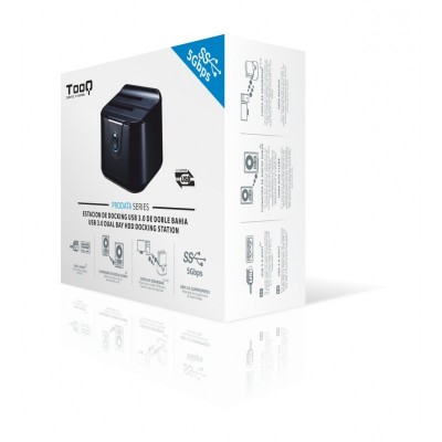 TooQ DOCK STATION SATA 2.53.5 A USB 3.0 CLONE OTB NEGRO