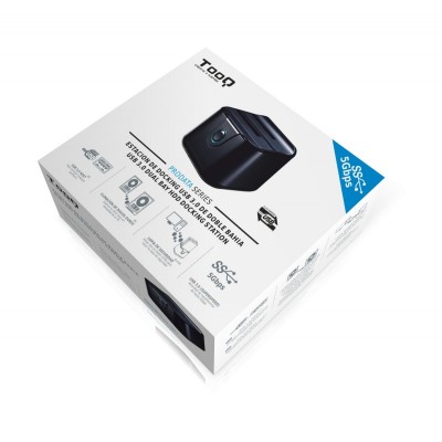 TooQ DOCK STATION SATA 2.53.5 A USB 3.0 CLONE OTB NEGRO