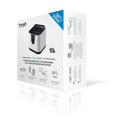 TooQ DOCK STATION SATA 2.53.5 A USB 3.0 CLONE OTB NEGRO-BLANCO