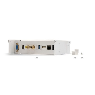 Nanocable Caja de conexiones multimedia de pared VGA+HDMI+JACK3.5+RCA+2xUSB+2xRJ45, Blanco
