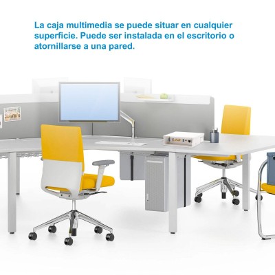 Nanocable Caja de conexiones multimedia de pared VGA+HDMI+JACK3.5+RCA+2xUSB+2xRJ45, Blanco