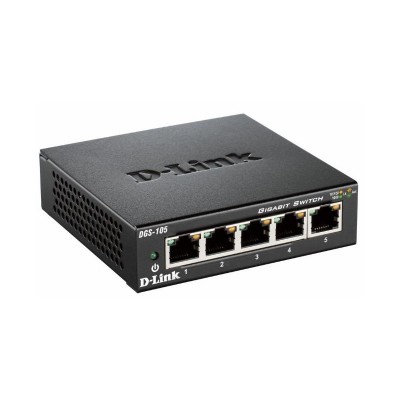 D-Link DGS-105 No administrado L2 Gigabit Ethernet (101001000) Negro