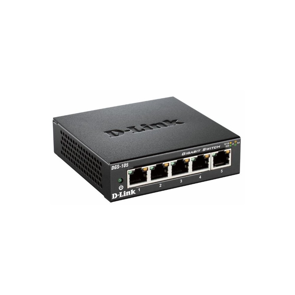 D-Link DGS-105 No administrado L2 Gigabit Ethernet (101001000) Negro