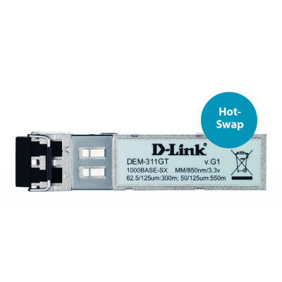 D-Link DEM-311GT red modulo transceptor Fibra óptica 1000 Mbits SFP 850 nm