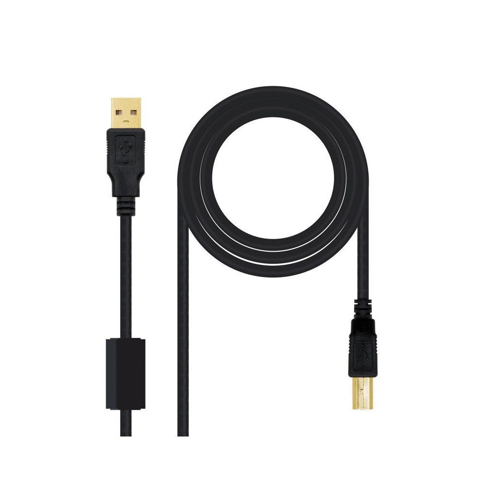 Nanocable 10.01.1203 cable USB 3 m USB 2.0 USB A USB B Negro