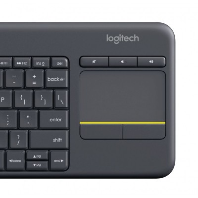 Logitech K400 Plus Tv teclado RF inalámbrico QWERTY Español Negro