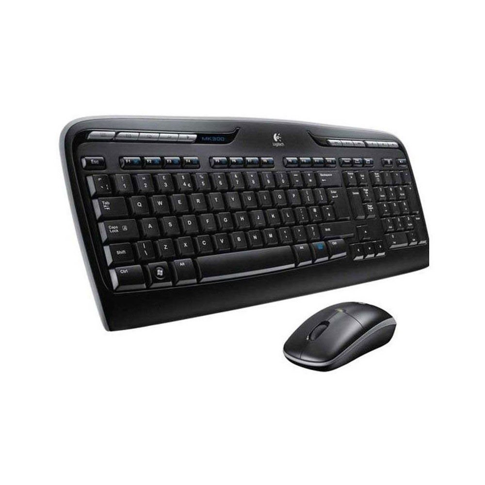 Logitech Wireless Combo MK330 teclado Ratón incluido USB QWERTY Español Negro, Gris