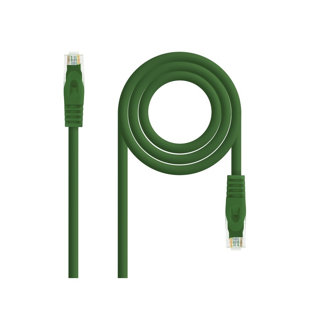 Nanocable Cable de red latiguillo RJ45 LSZH Cat.6A UTP AWG24, Verde, 1.0m