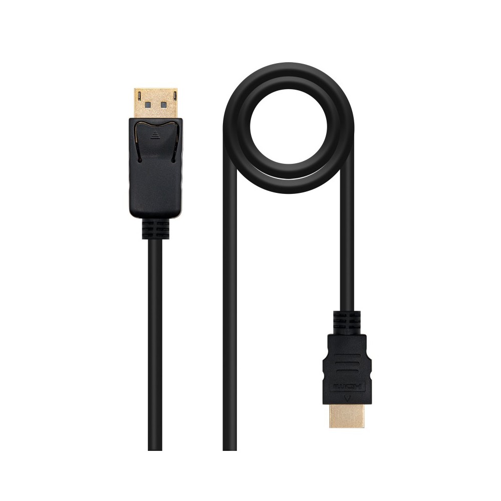 Nanocable Cable conversor DISPLAYPORT a HDMI, DPM - HDMIM, Negro, 2.0 M