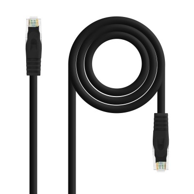 Nanocable Cable de red latiguillo RJ45 LSZH Cat.6A UTP AWG24, Negro, 3.0m