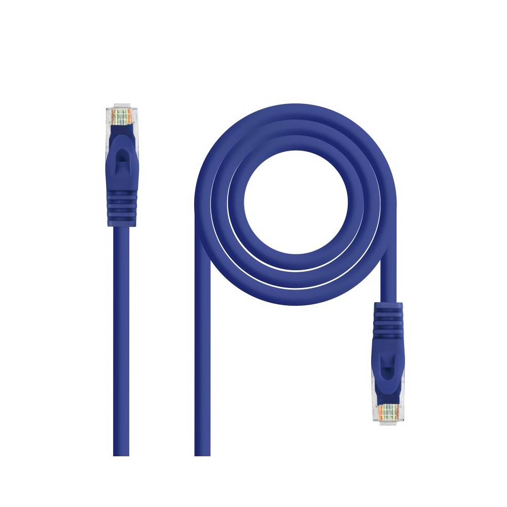 Nanocable Cable de red latiguillo RJ45 LSZH Cat.6A UTP AWG24, Azul, 2.0m