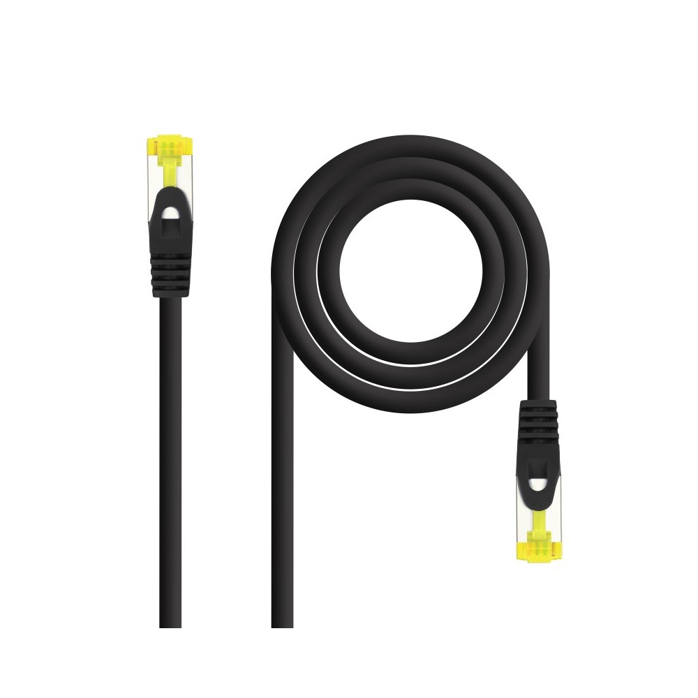Nanocable Cable de red latiguillo RJ45 LSZH Cat.6A SFTP AWG26, Negro, 0.5m