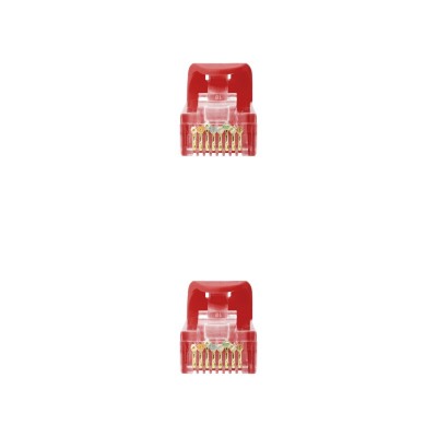 Nanocable Cable de red latiguillo RJ45 LSZH Cat.6A UTP AWG24, Rojo, 2.0m