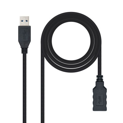 Nanocable Cable USB 3.0, Tipo AM-AH, Negro, 3.0 M