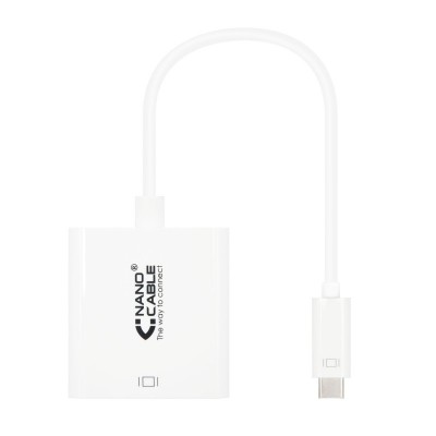 Nanocable CONVERSOR USB-C A DVI-D, 15 CM